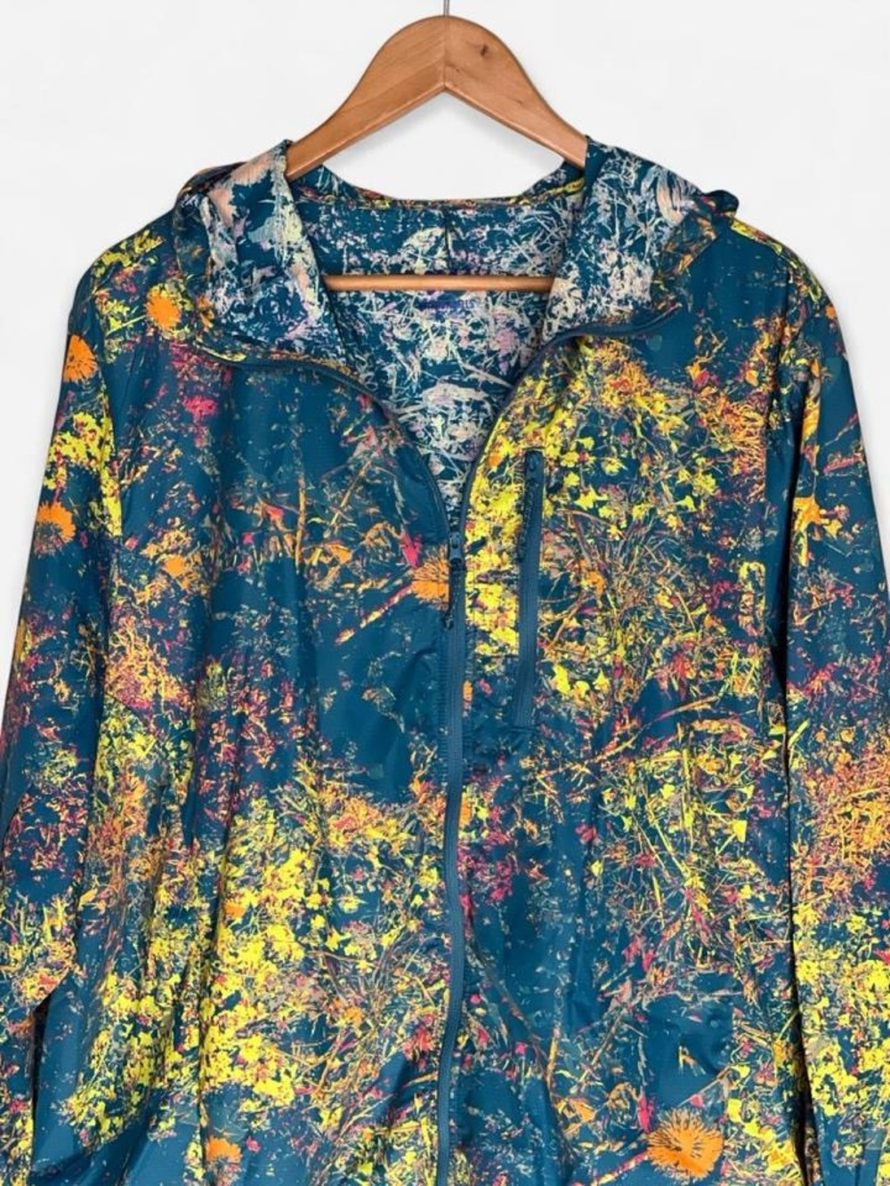 Urban Outfitters Without Walls Abstract Paint Splatter Windbreaker Jacket XL